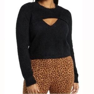 BP Cozy Crop Shrug & Tank Top Fluffy Sweater